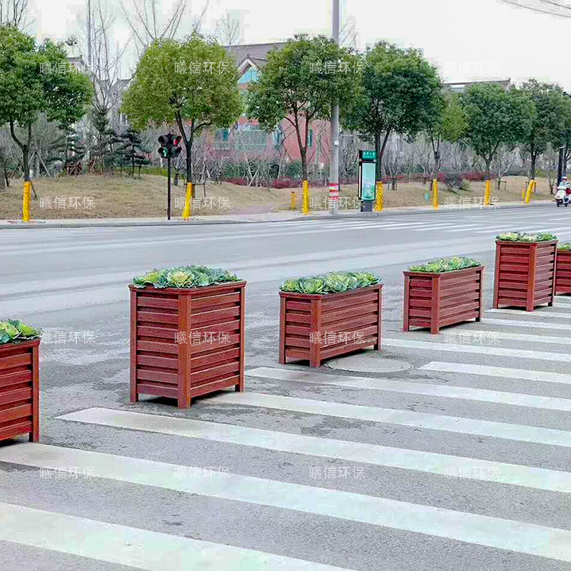 紅木色組合隔離花箱