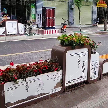 公園椅商業街座椅花箱升級款